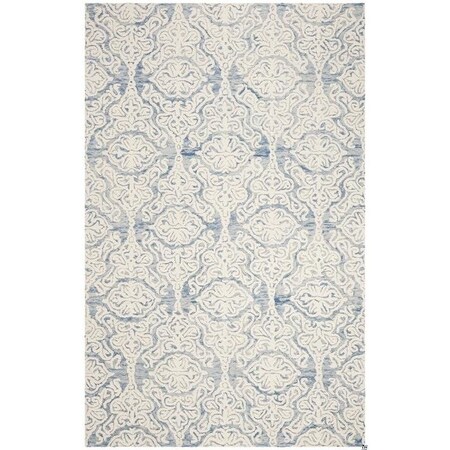 Safavieh 4 x 6 ft. Contemporary Blossom Hand Tufted Area RugBlue & Ivory BLM112M-4